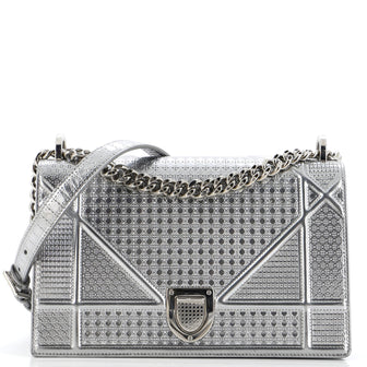 Christian Dior Diorama Flap Bag Cannage Embossed Calfskin Medium