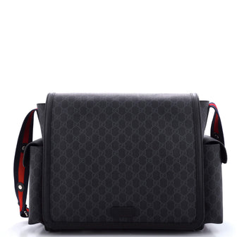 Gucci Web Strap Diaper Bag GG Coated Canvas Small
