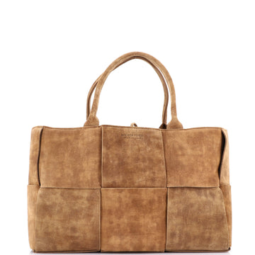 Bottega Veneta Arco Tote Maxi Intrecciato Suede Medium
