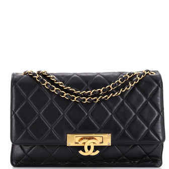 Chanel Golden Class Flap Bag Quilted Lambskin Large