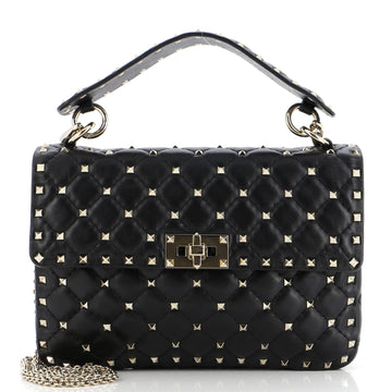 Valentino Garavani VLTN Rockstud Spike Flap Bag Quilted Leather Medium