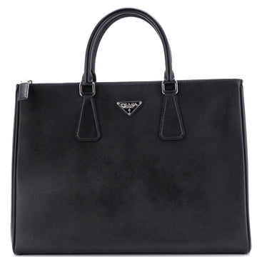 Prada Bicolor Lux Convertible Open Tote Saffiano Leather Medium
