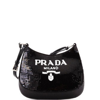 Prada Cleo Shoulder Bag Sequins Small