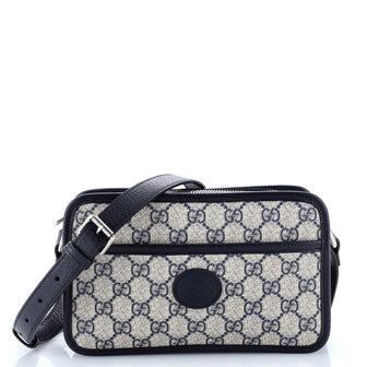 Gucci Interlocking G Patch Camera Bag GG Coated Canvas Mini