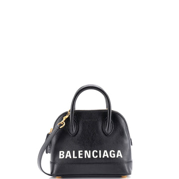Balenciaga Logo Ville Bag Leather XXS