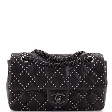 Chanel Paris-Dallas Metal Beauty Flap Bag Studded Quilted Distressed Calfskin Medium