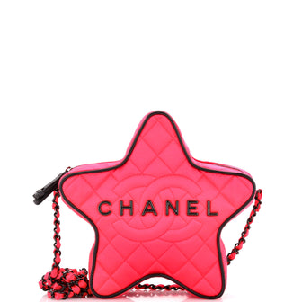 Chanel CC Walk of Fame Star Bag Quilted Satin