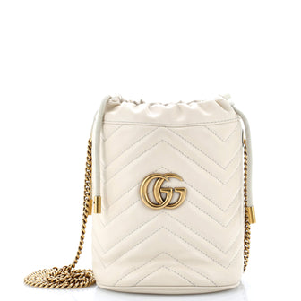 Gucci GG Marmont Bucket Bag Matelasse Leather Mini