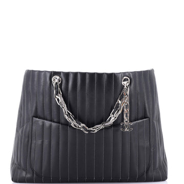 Chanel Mademoiselle Tote Vertical Quilt Lambskin