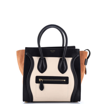 Celine Tricolor Luggage Bag Leather Micro