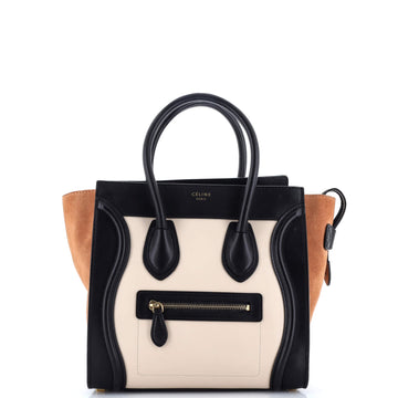 Celine Tricolor Luggage Bag Leather Micro