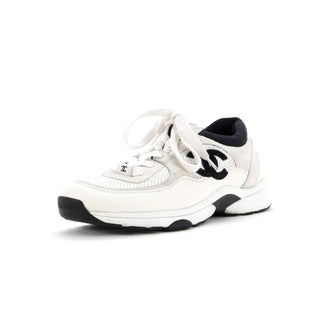 Chanel Women's CC Low-Top Sneakers Leather and Mesh