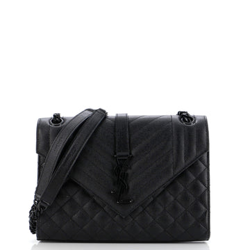 Saint Laurent Classic Monogram Envelope Satchel Mixed Matelasse Leather Medium