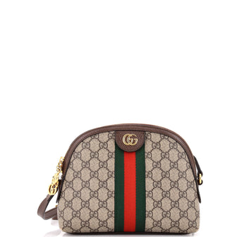 Gucci Ophidia Dome Shoulder Bag GG Coated Canvas Small