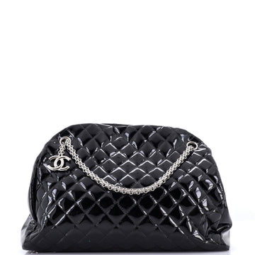 Chanel Just Mademoiselle Bag Quilted Patent Large