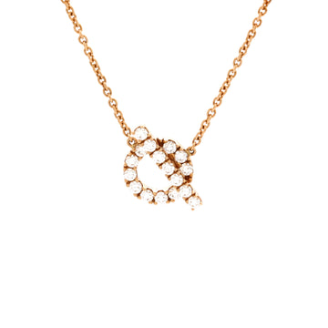 Hermes Finesse Pendant Necklace 18K Rose Gold and Diamonds