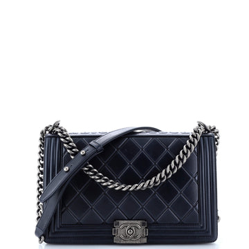 Chanel Paris-Salzburg Boy Flap Bag Embossed Calfskin New Medium