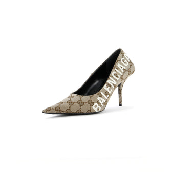 Gucci x Balenciaga The Hacker Project Women's Knife Pumps GG Canvas