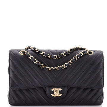 Chanel Classic Double Flap Bag Chevron Caviar Medium