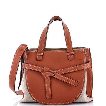 Loewe Gate Tote Leather and Canvas Medium