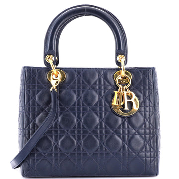 Christian Dior Vintage Lady Dior Bag Cannage Quilt Lambskin Medium