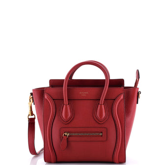 Celine Luggage Bag Grainy Leather Nano