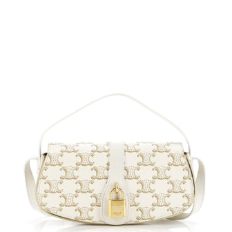 Celine Tabou Clutch with Strap Triomphe Coated Canvas