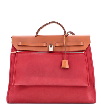 Hermes Herbag Toile and Leather MM