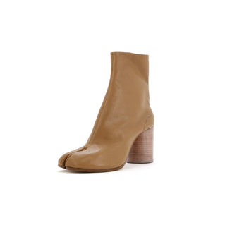 Maison Margiela Women's Tabi Block Heel Ankle Boots Leather