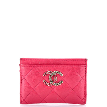 Chanel French New Wave Card Holder Quilted Caviar