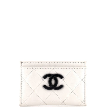 Chanel My Everything Card Holder Quilted Caviar