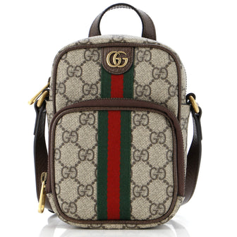 Gucci Ophidia Top Handle Crossbody Bag GG Coated Canvas Mini