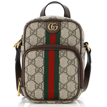 Gucci Ophidia Top Handle Crossbody Bag GG Coated Canvas Mini