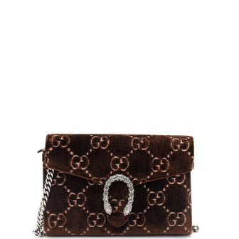 Gucci Dionysus Chain Wallet GG Velvet Small