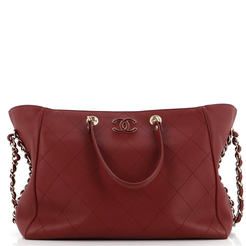 Chanel Neo Soft Shopping Tote Stitched Bullskin Medium Red 3103631