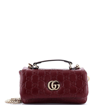 Gucci GG Milano Top Handle Bag Guccissima Leather Mini