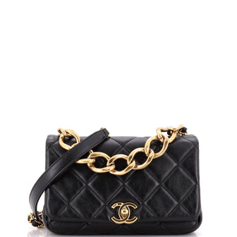 Chanel Color Match Flap Bag Quilted Lambskin Small