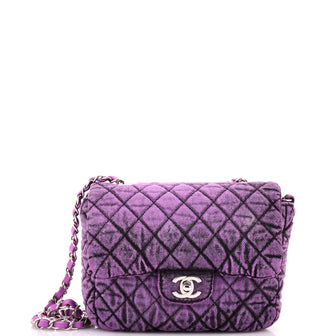 Chanel Denimpression Flap Bag Quilted Distressed Denim Small