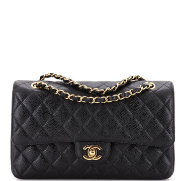 Chanel Classic Double Flap Bag Quilted Caviar Medium