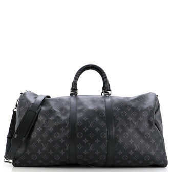 Louis Vuitton Keepall Bandouliere Bag Monogram Eclipse Canvas 55