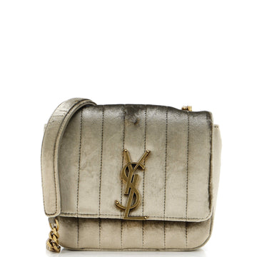 Saint Laurent Vicky Crossbody Bag Vertical Quilted Velvet Small