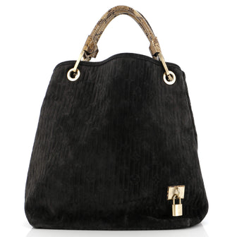 Louis Vuitton Whisper Bag Monogram Suede and Python GM