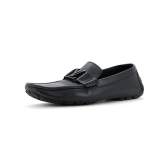 Louis Vuitton Men's Hockenheim Moccasin Loafers Damier Graphite
