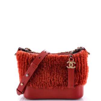 Chanel Gabrielle Hobo Shearling and Leather Small