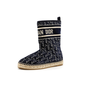 Christian Dior Women's Granville Espadrille Boots Velvet Oblique