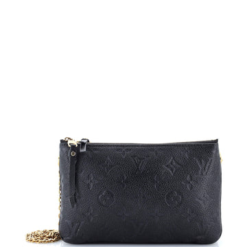 Louis Vuitton Double Zip Pochette Monogram Empreinte Leather