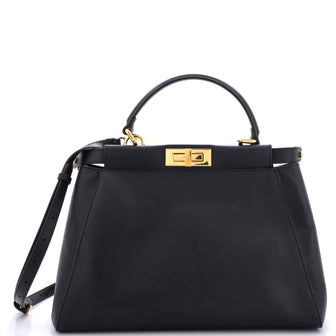 Fendi Peekaboo Bag Rigid Leather Regular