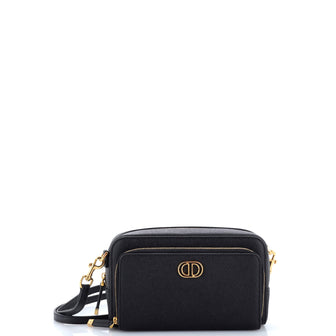 Christian Dior Caro Double Pouch Crossbody Bag Leather