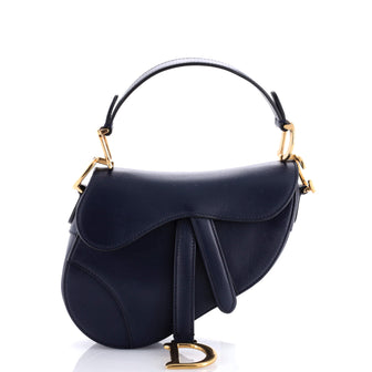 Christian Dior Saddle Handbag Leather Mini