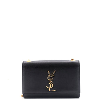 Saint Laurent Classic Monogram Crossbody Bag Grainy Leather Small